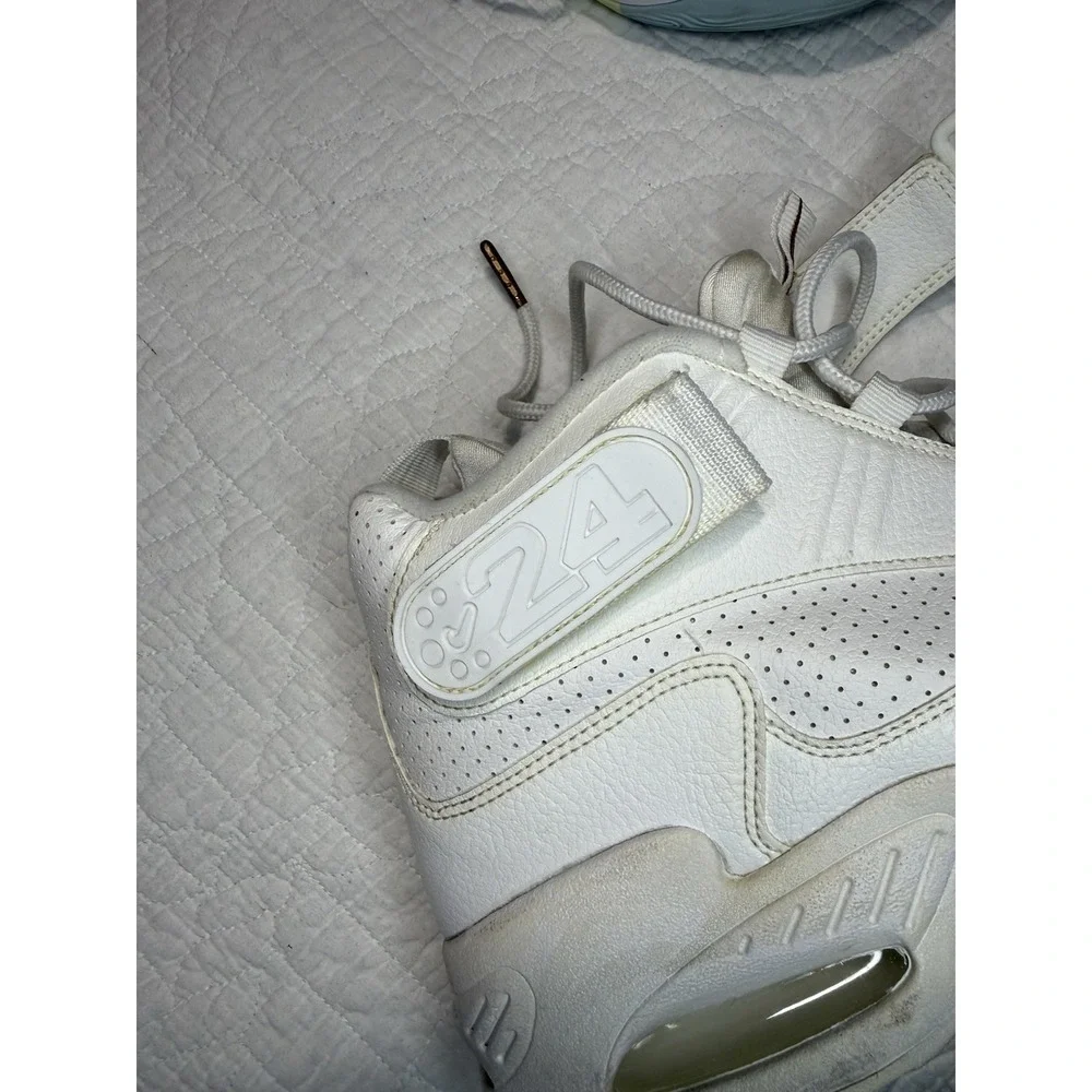 Nike Air Griffey Max 1 Triple White InductKid Ken Griffey Jr's HOF Size 10.5